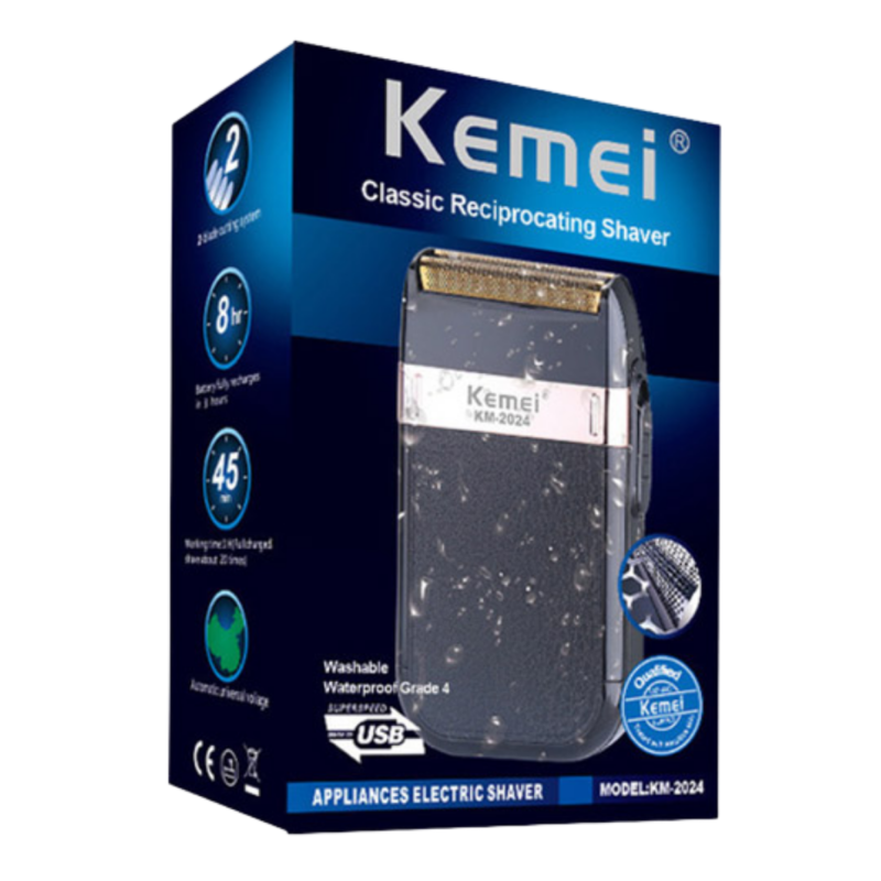 KEMEI 2024 Waterproof Hair Beard Shaver